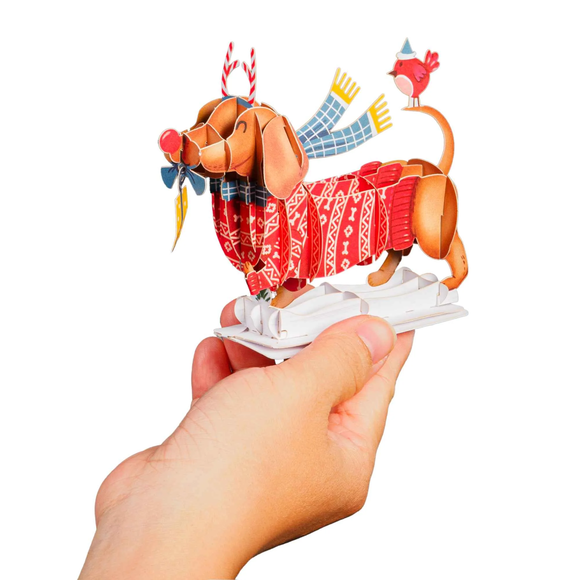 Woofy Christmas Pop Up Card, with Keepsake - Image 7