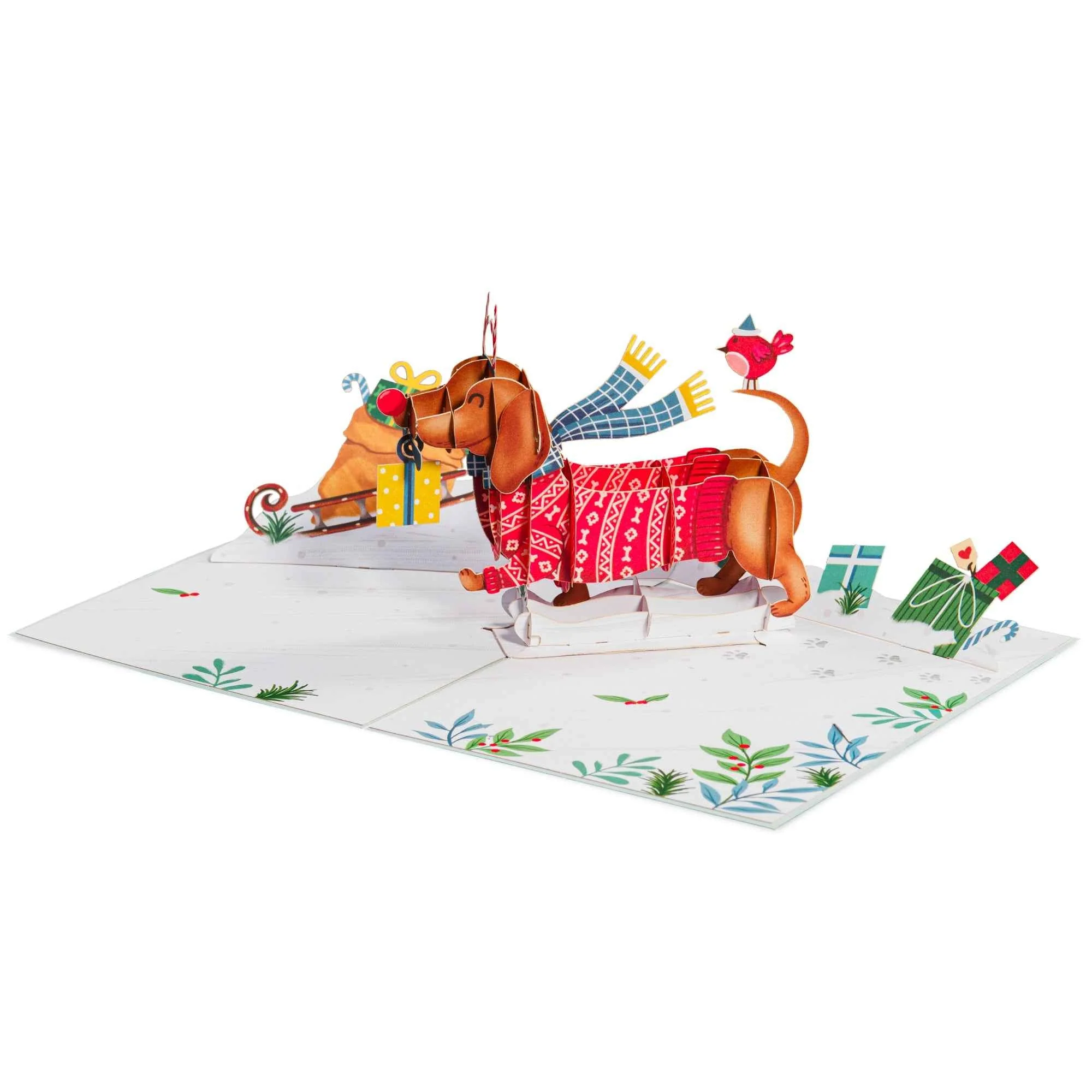Woofy Christmas Pop Up Card, with Keepsake - Image 8