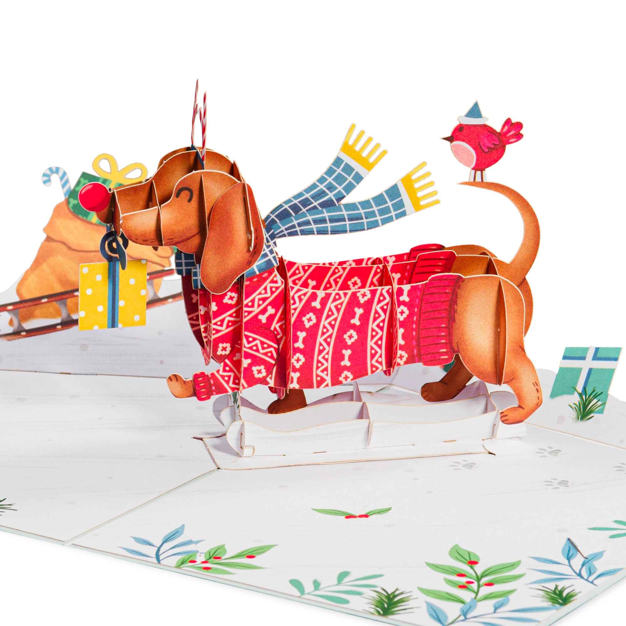 Woofy Christmas Pop Up Card, with Keepsake - Image 9