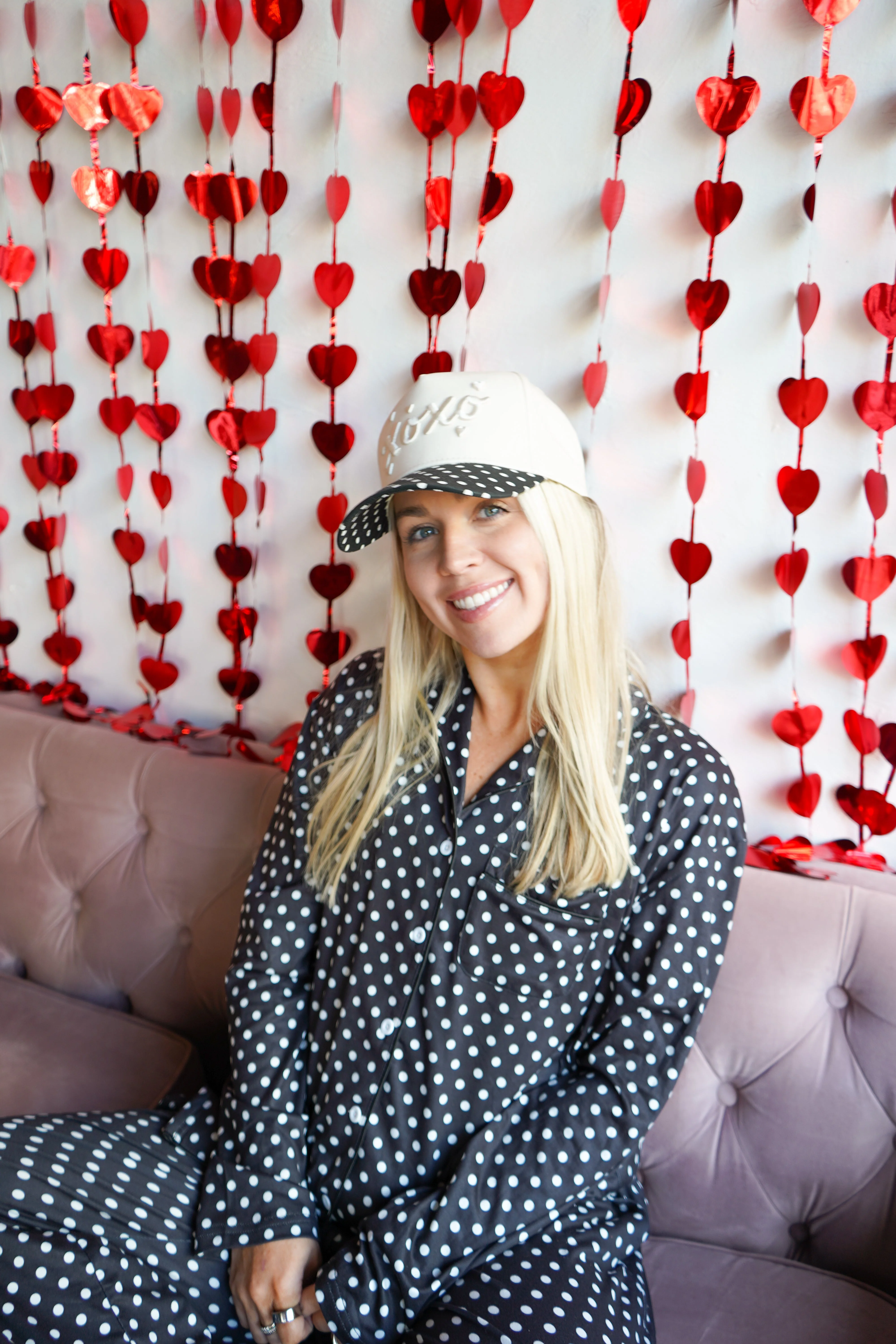 Xoxo - Black Polka Dot Vintage Trucker Hat - Image 3