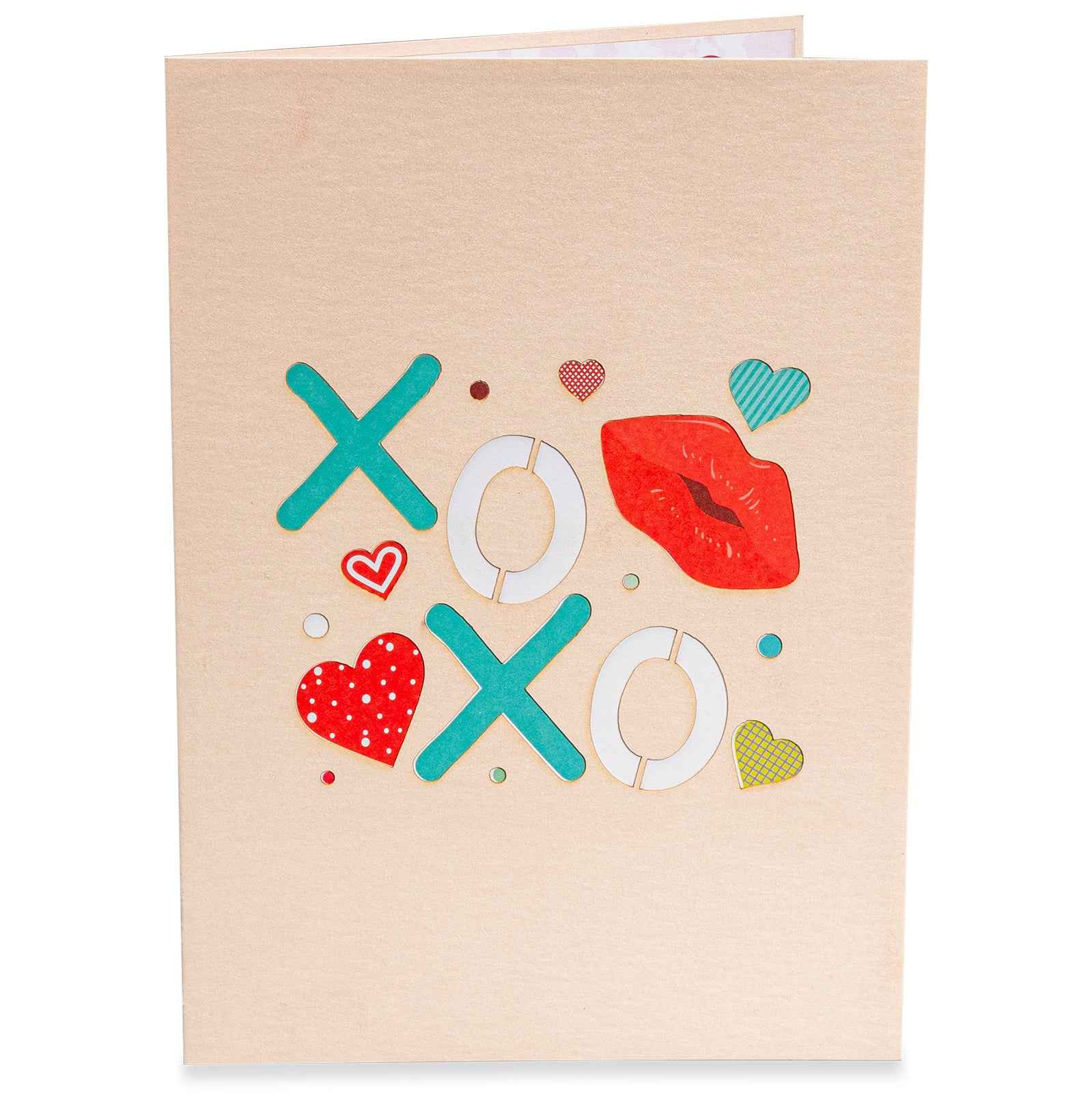 XOXO Hugs & Kisses Pop-Up Valentine’s Day Pop Up Card - Image 2