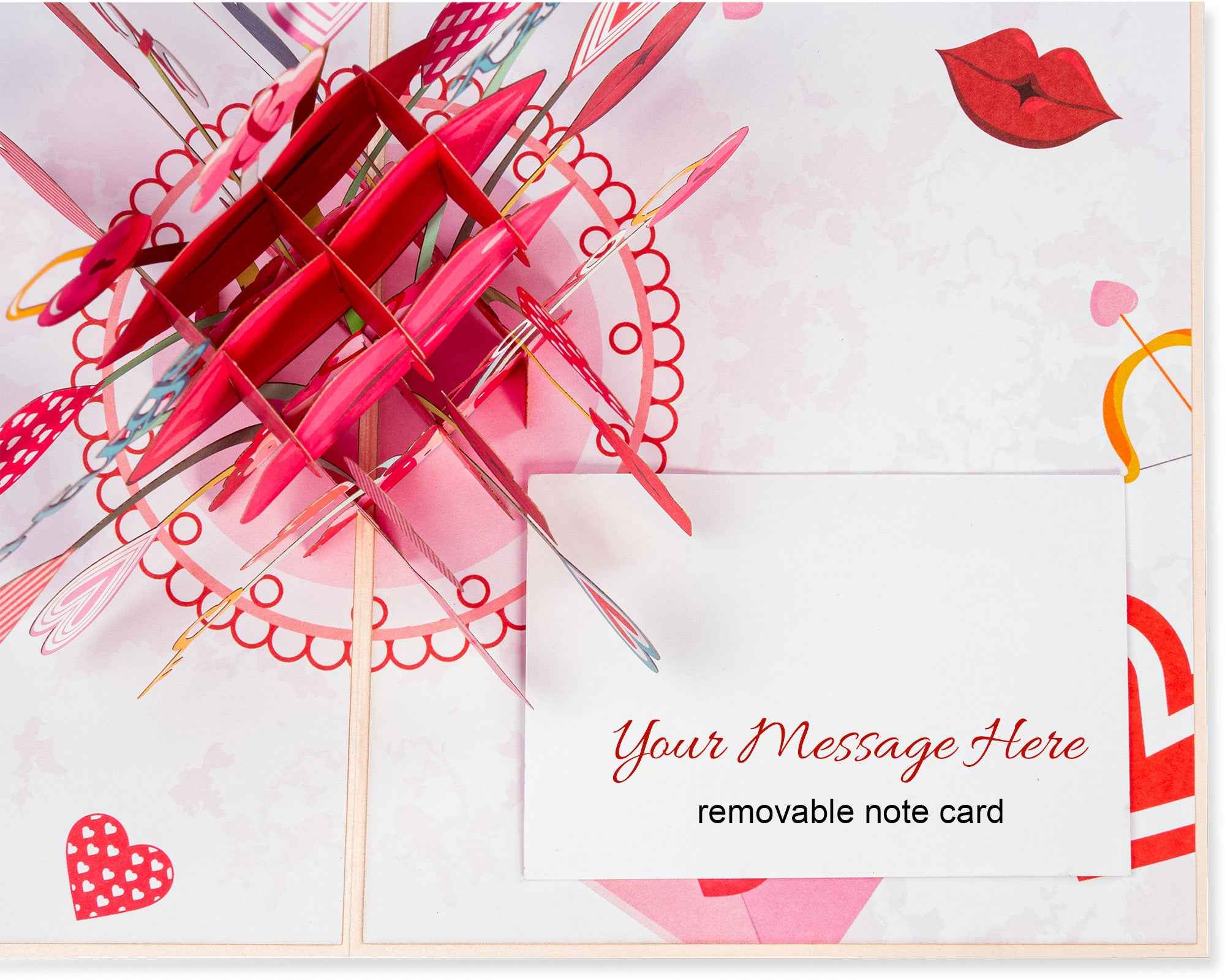 XOXO Hugs & Kisses Pop-Up Valentine’s Day Pop Up Card - Image 4