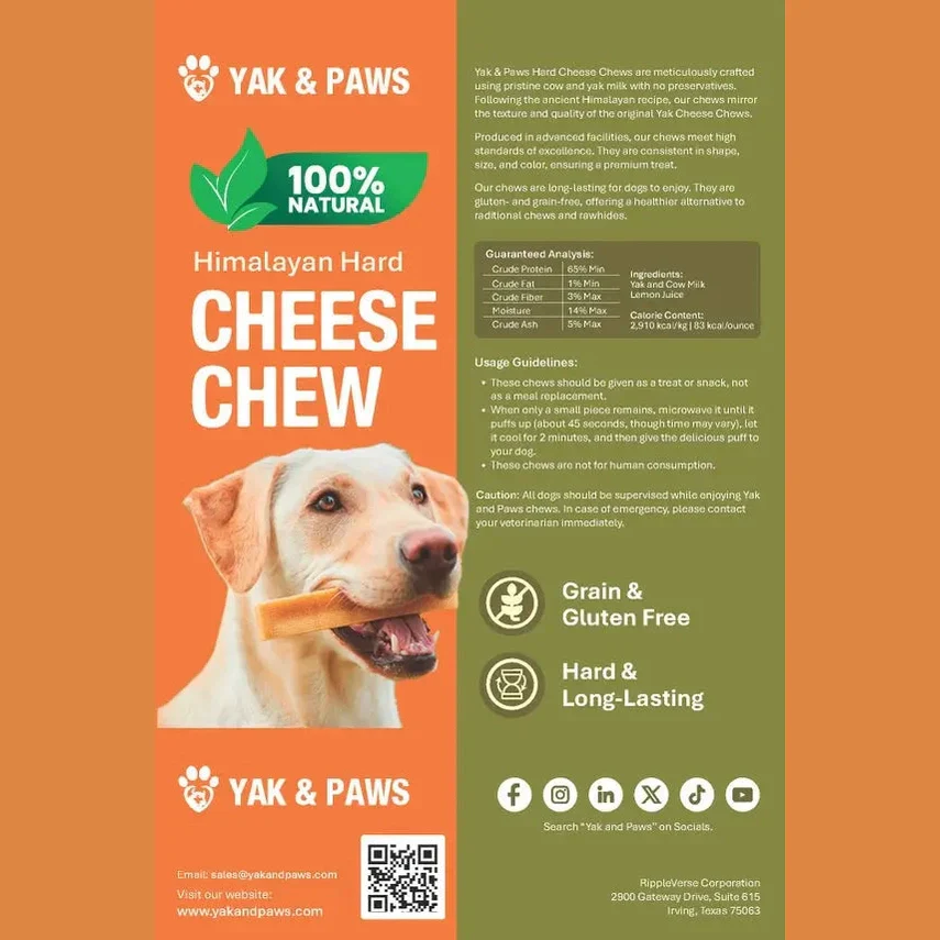 Yak Cheese Chews 100% Natural - 5 lb - Image 2