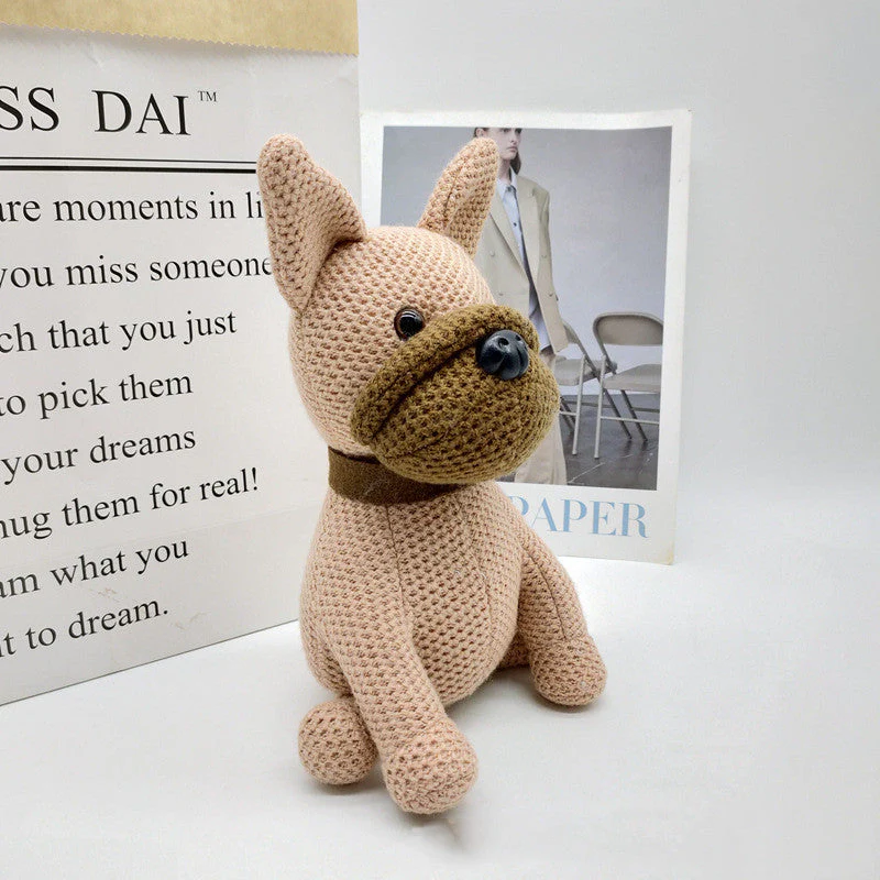 Yarn Bear Doll Wedding Celebration Doll Cute Plush Knitted Toy For Kids As A Gift - Image 4