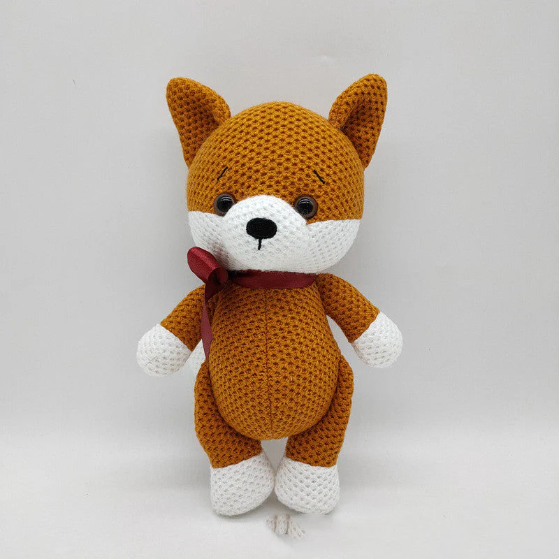 Yarn Bear Doll Wedding Celebration Doll Cute Plush Knitted Toy For Kids As A Gift - Image 6