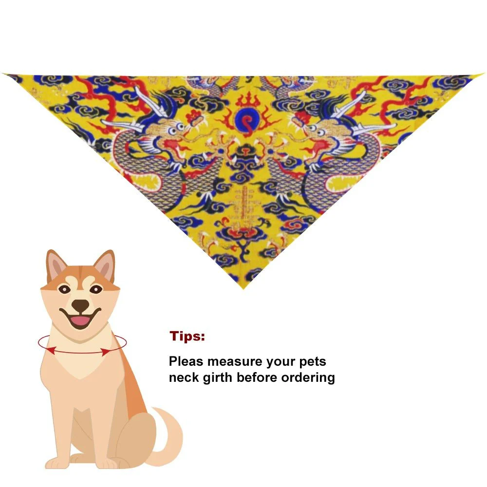 Yellow Imperial Dragon Pet Scarf - Image 2