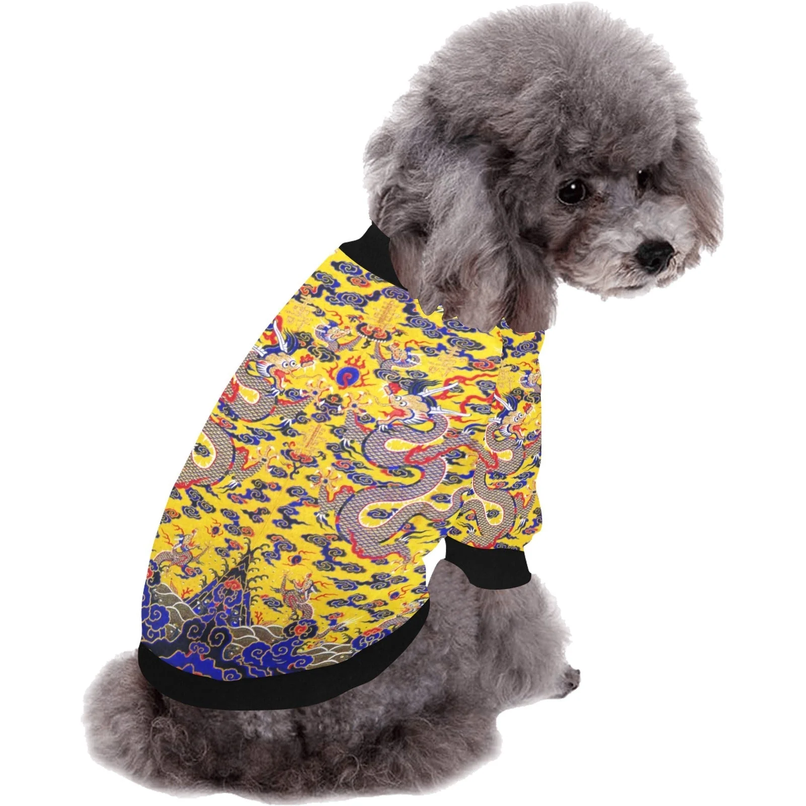 Yellow Imperial Dragon Round Neck Shirt - Image 2