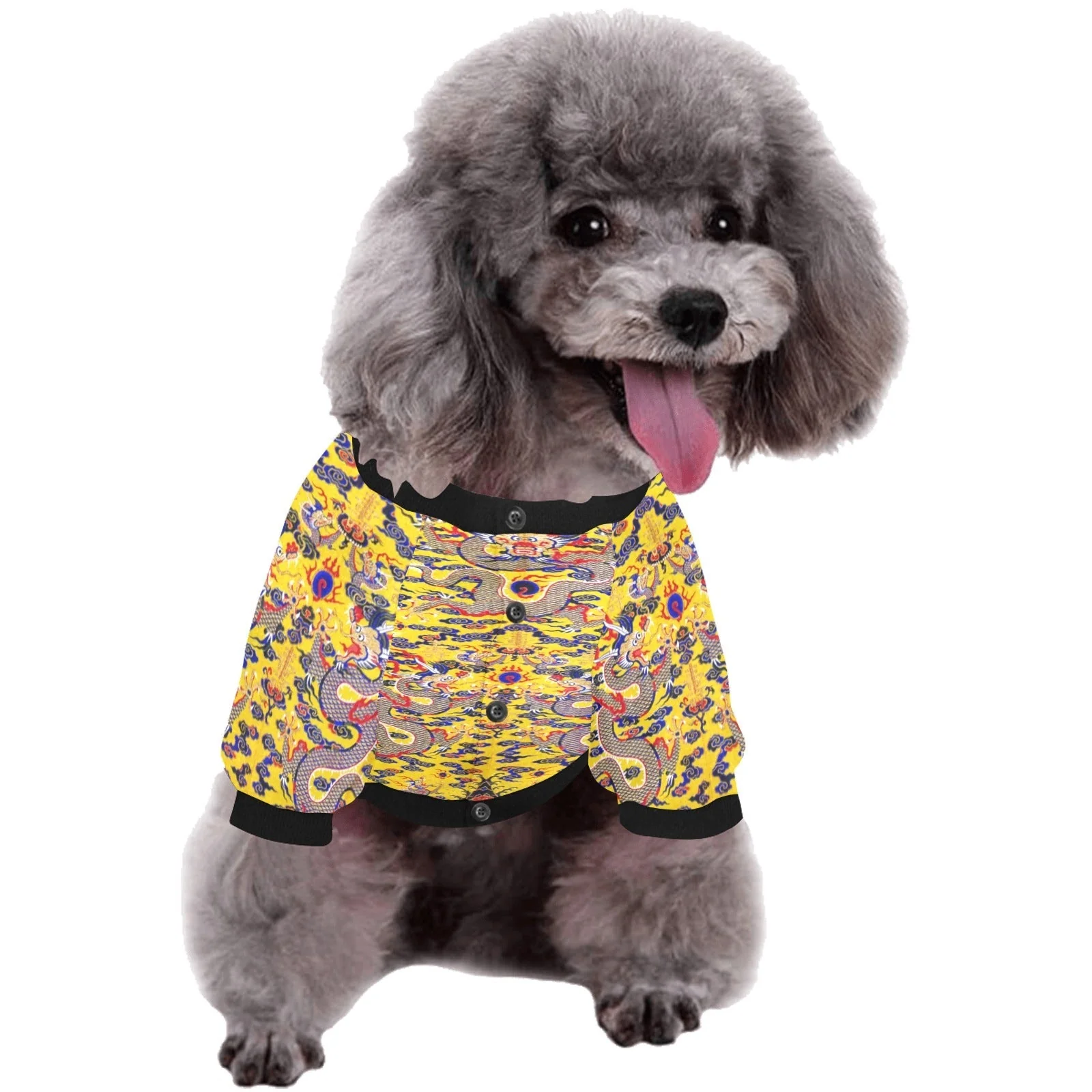 Yellow Imperial Dragon Round Neck Shirt - Image 4