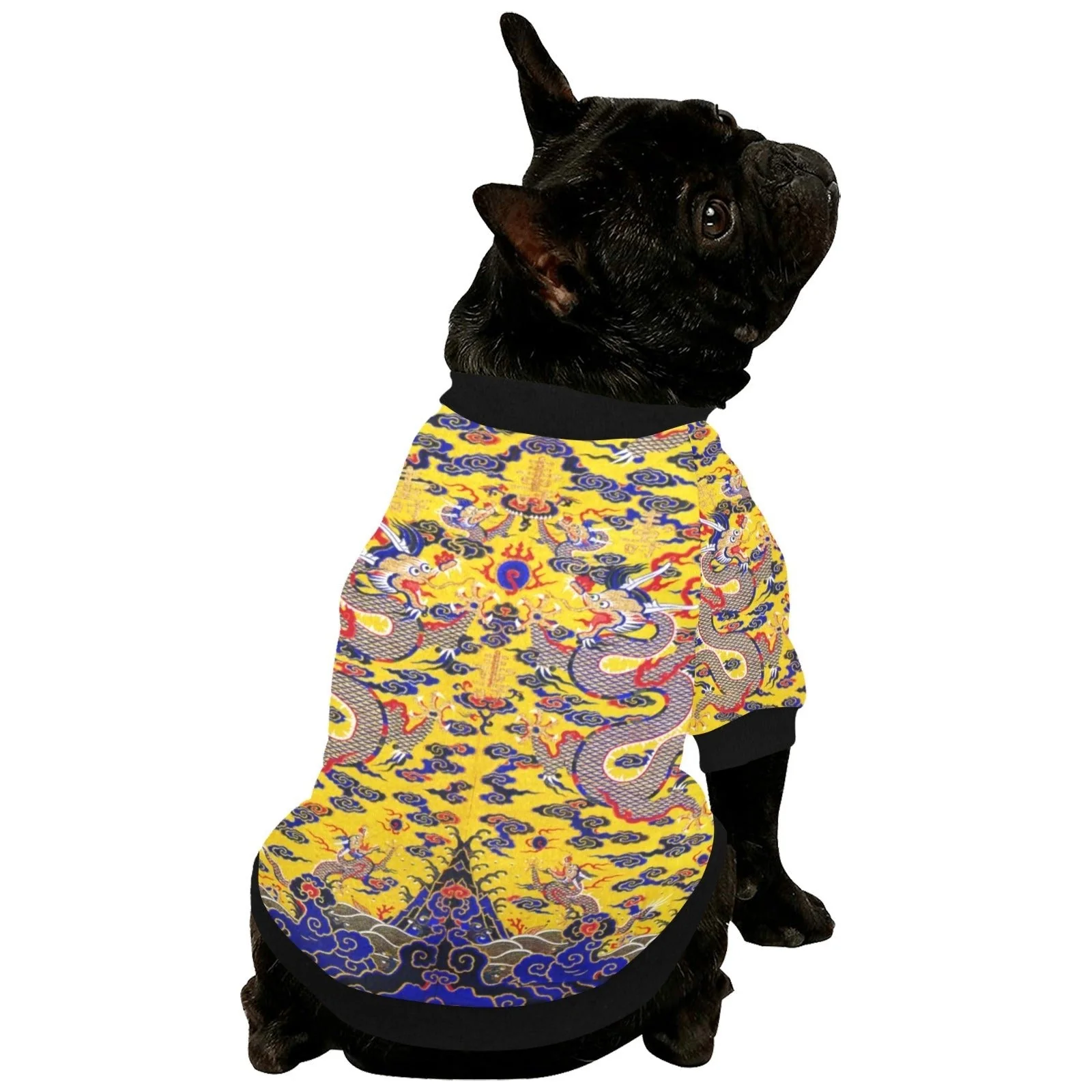 Yellow Imperial Dragon Round Neck Shirt - Image 5