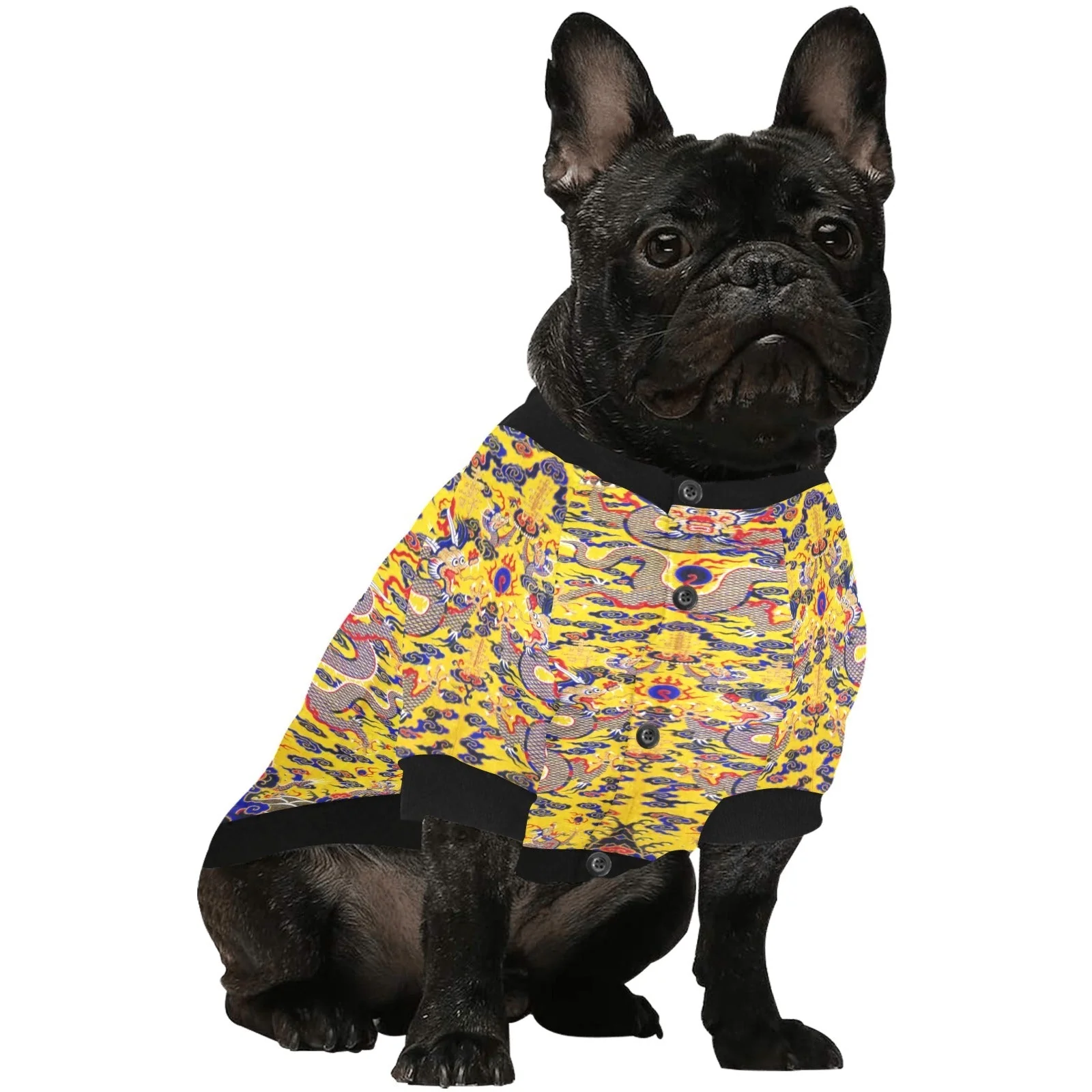 Yellow Imperial Dragon Round Neck Shirt - Image 6