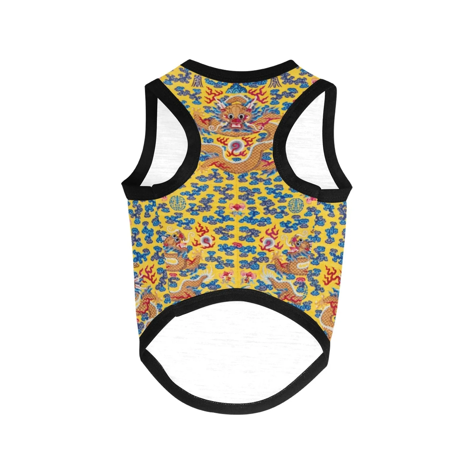 Yellow Qing Dynasty Dragon Tank Top - Image 3