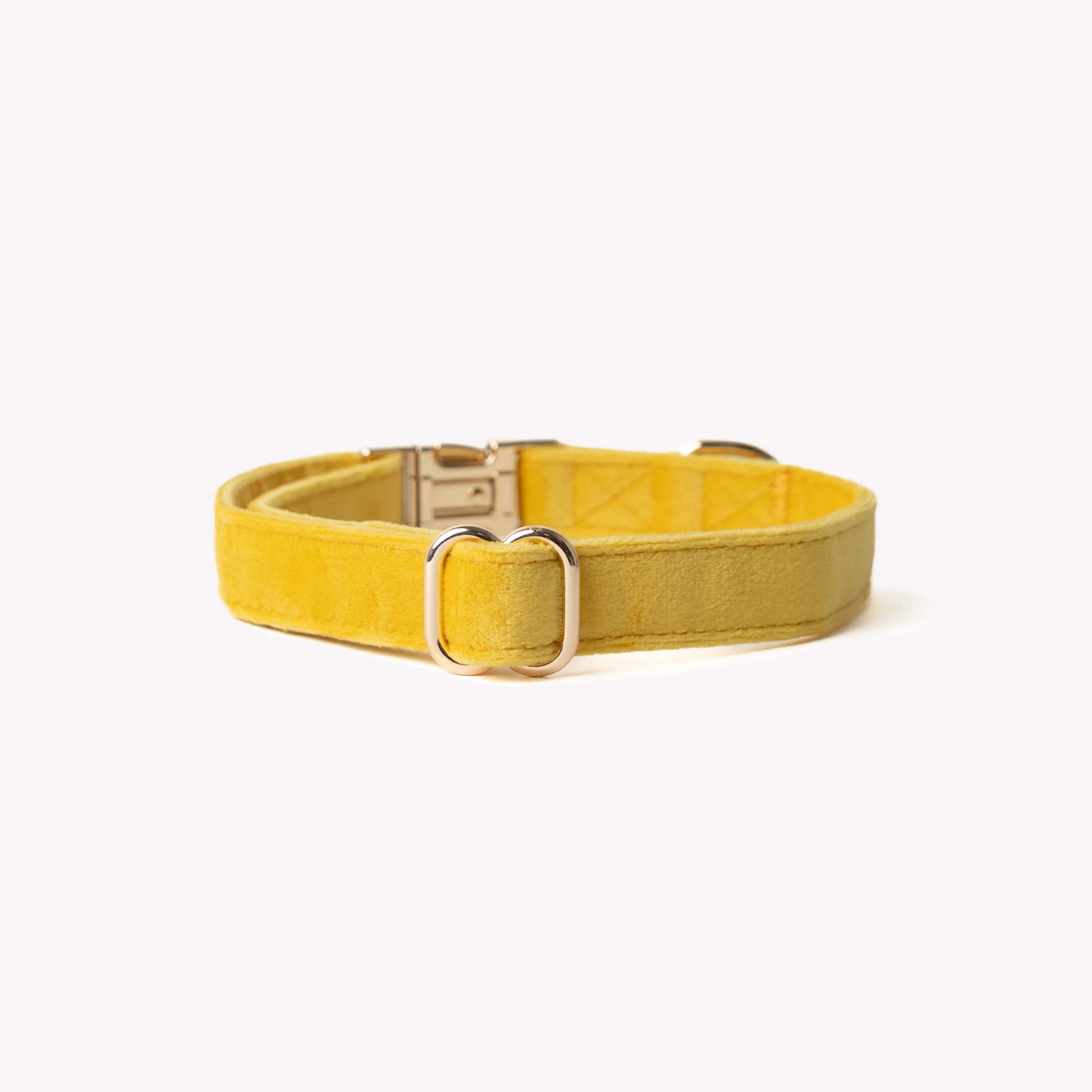 'Yellow' - Velvet Dog Collar - Image 2