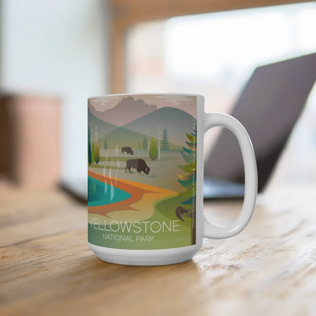 YELLOWSTONE NATIONAL PARK GRAND PRISMATIC 11 OZ OR 15 OZ CERAMIC MUG - Image 4