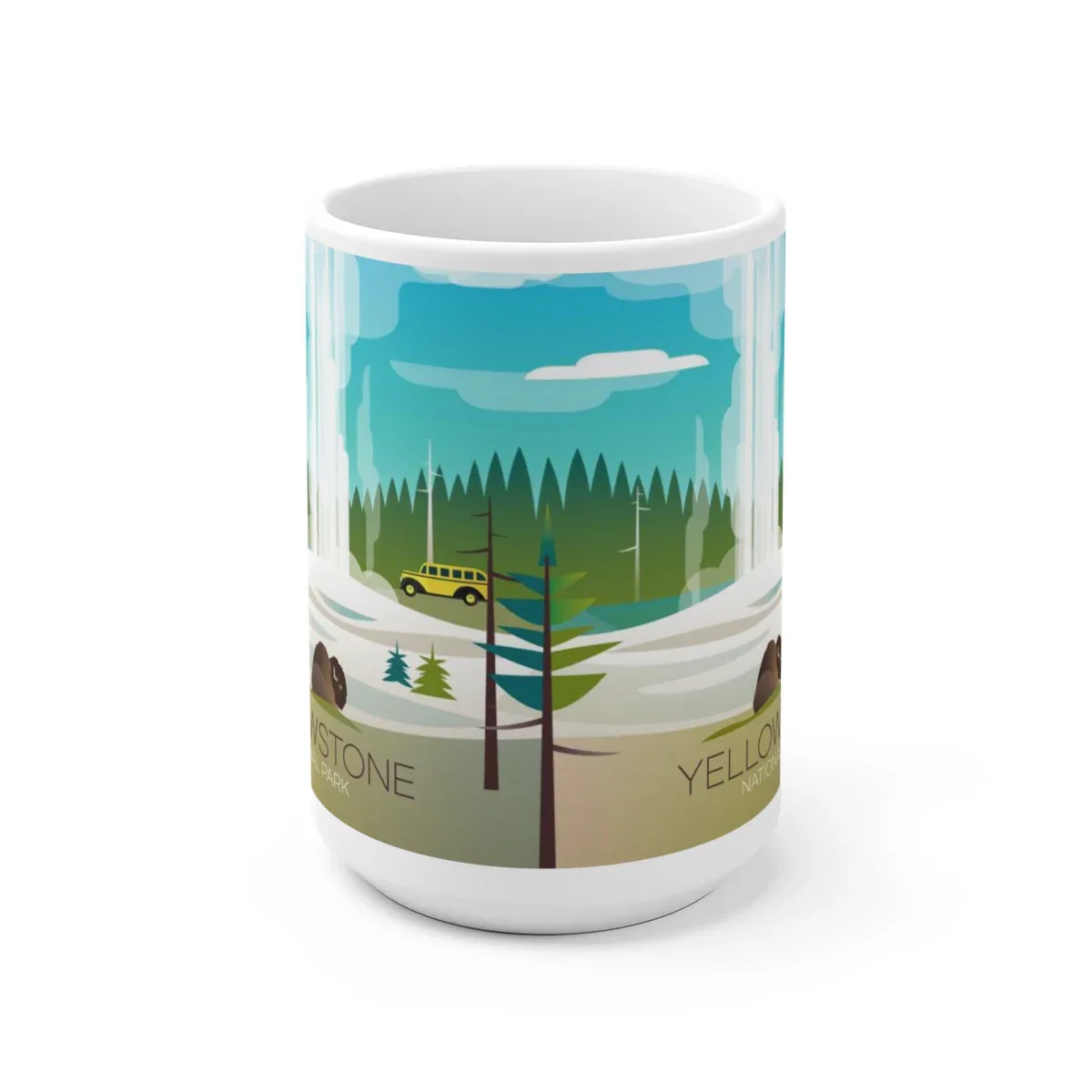 YELLOWSTONE NATIONAL PARK OLD FAITHFUL 11 OZ OR 15 OZ CERAMIC MUG - Image 2