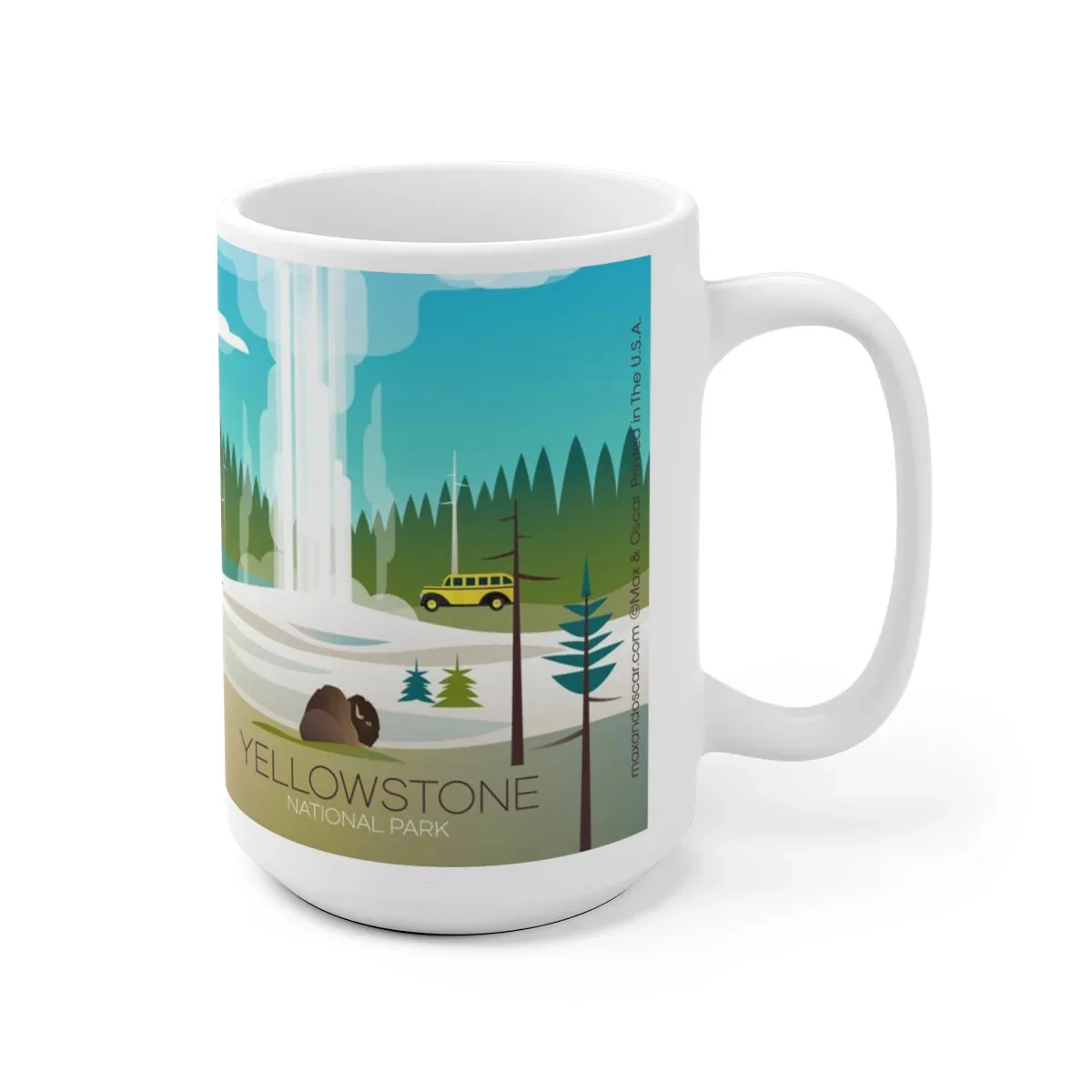YELLOWSTONE NATIONAL PARK OLD FAITHFUL 11 OZ OR 15 OZ CERAMIC MUG - Image 3