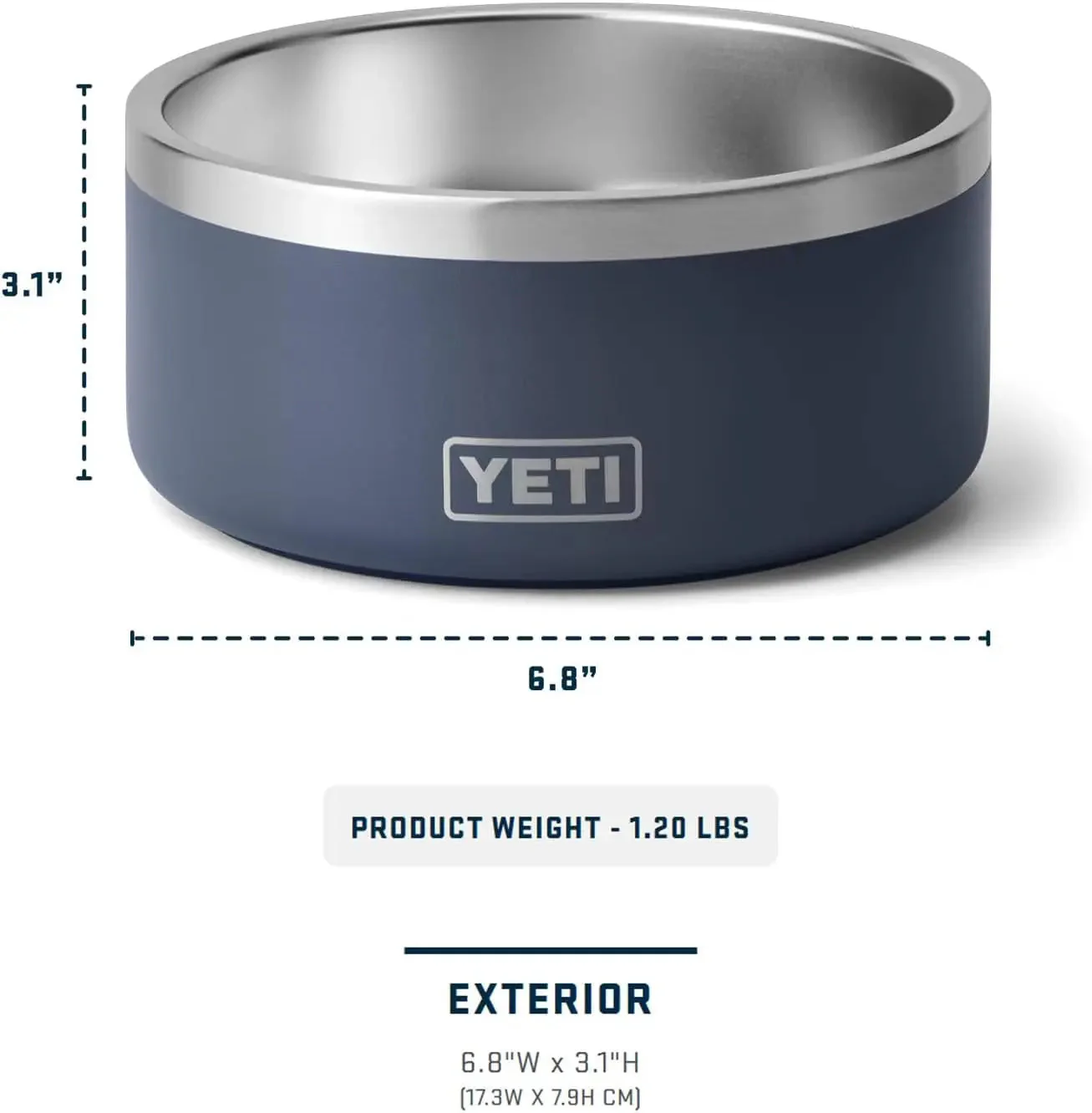 YETI Boomer 4 Dog Bowl | Stainless Steel, Non-Slip, 32 oz - Image 4