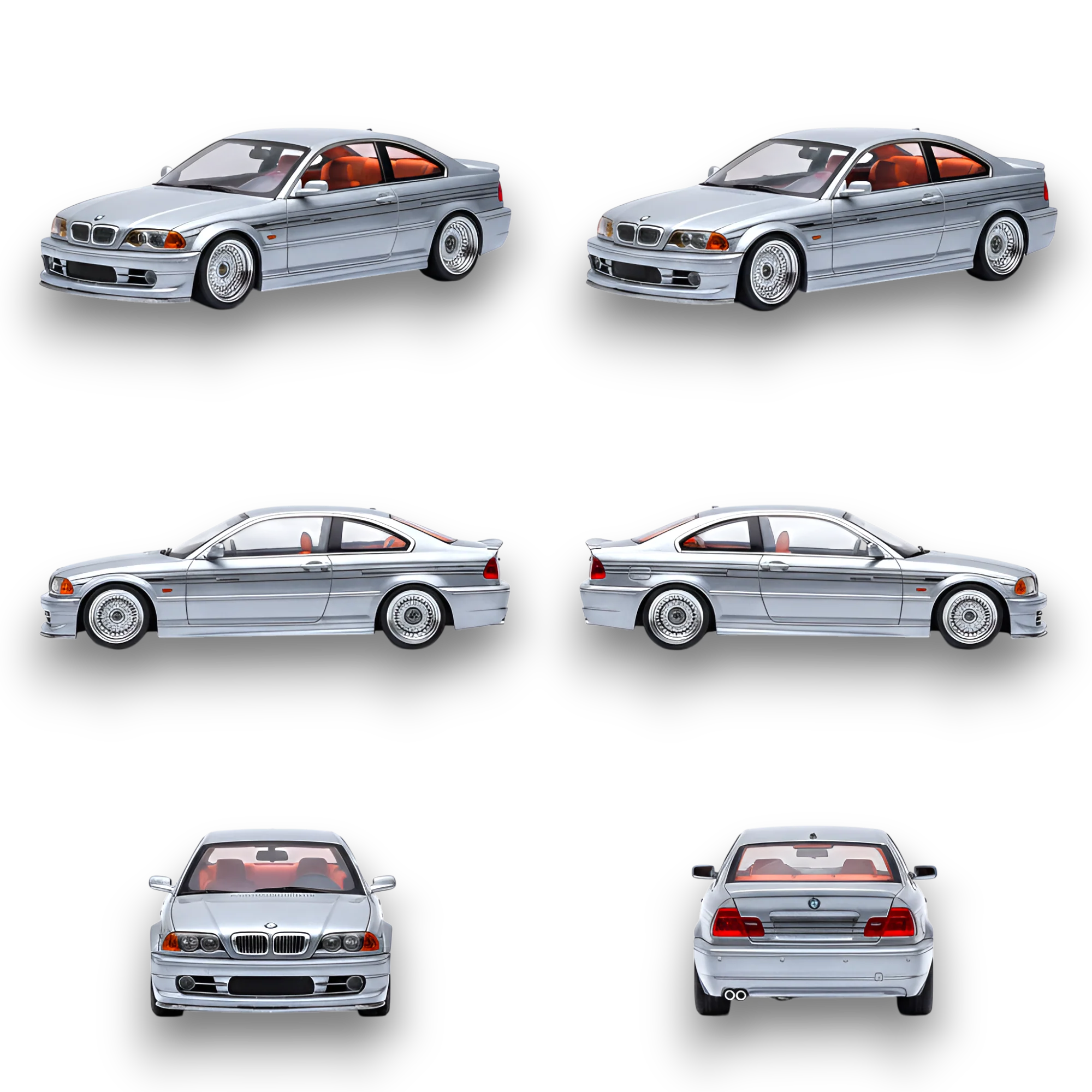 YM Model BMW E46 Alpina B3 Titan Silver 1:64 - Image 2
