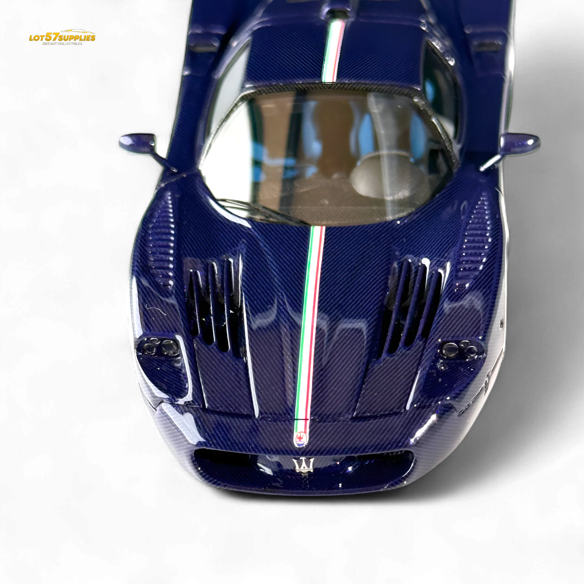 YM Model Maserati MC12 Stradale Corsa Blue Carbon 1:64 - Image 2
