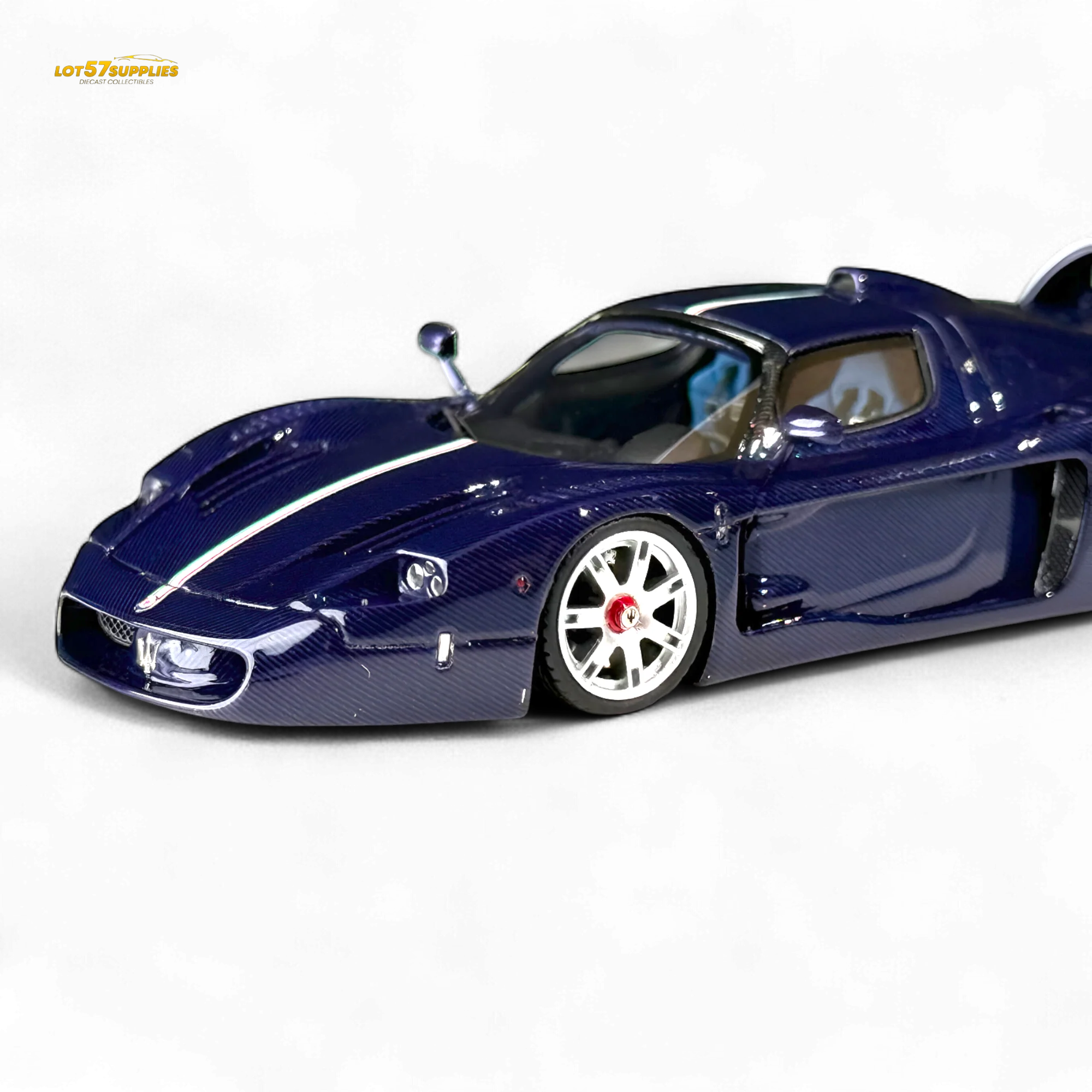 YM Model Maserati MC12 Stradale Corsa Blue Carbon 1:64 - Image 5