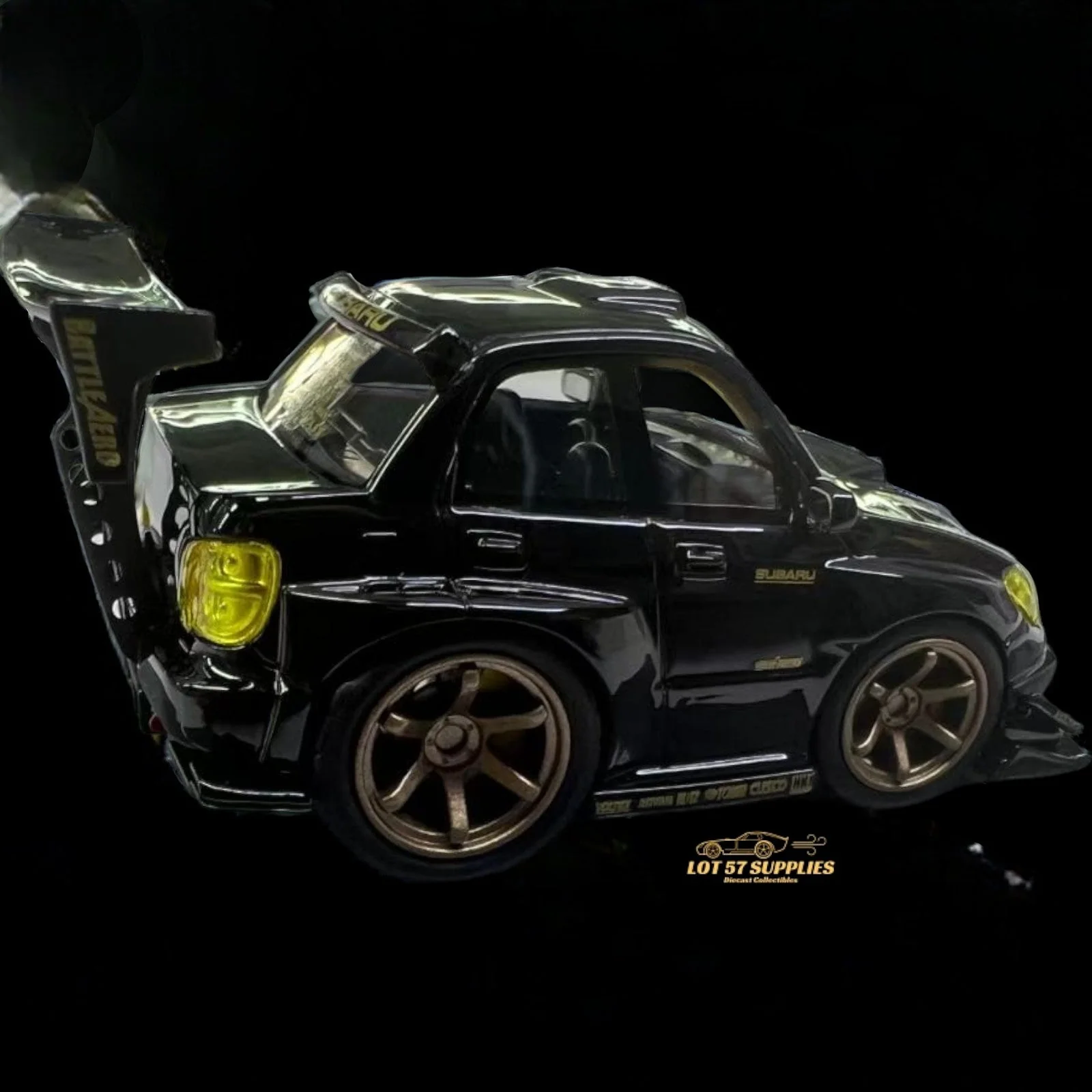 YM Model Subaru Impreza WRX STI Voltex Black Gold 1:64 - Image 2