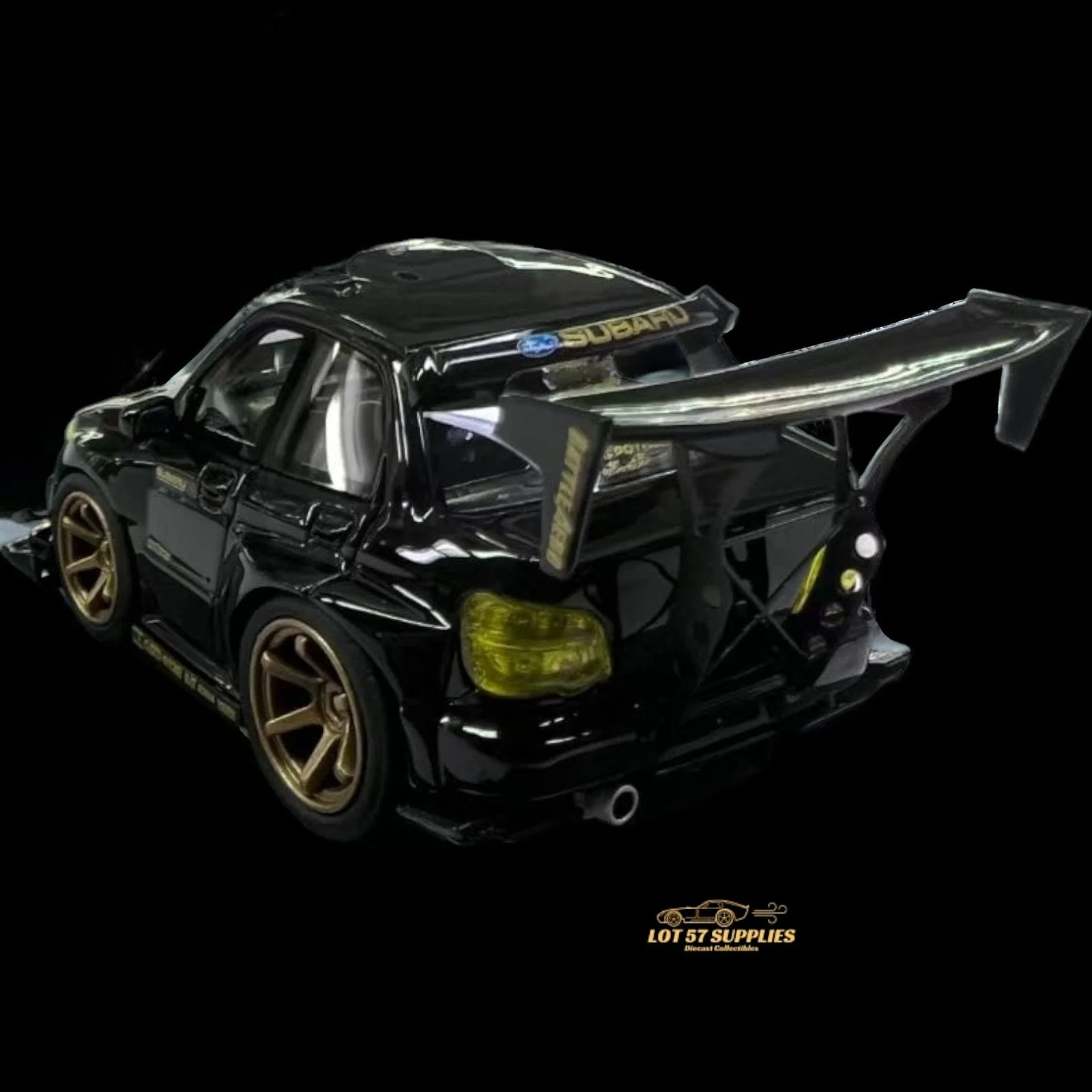 YM Model Subaru Impreza WRX STI Voltex Black Gold 1:64 - Image 3