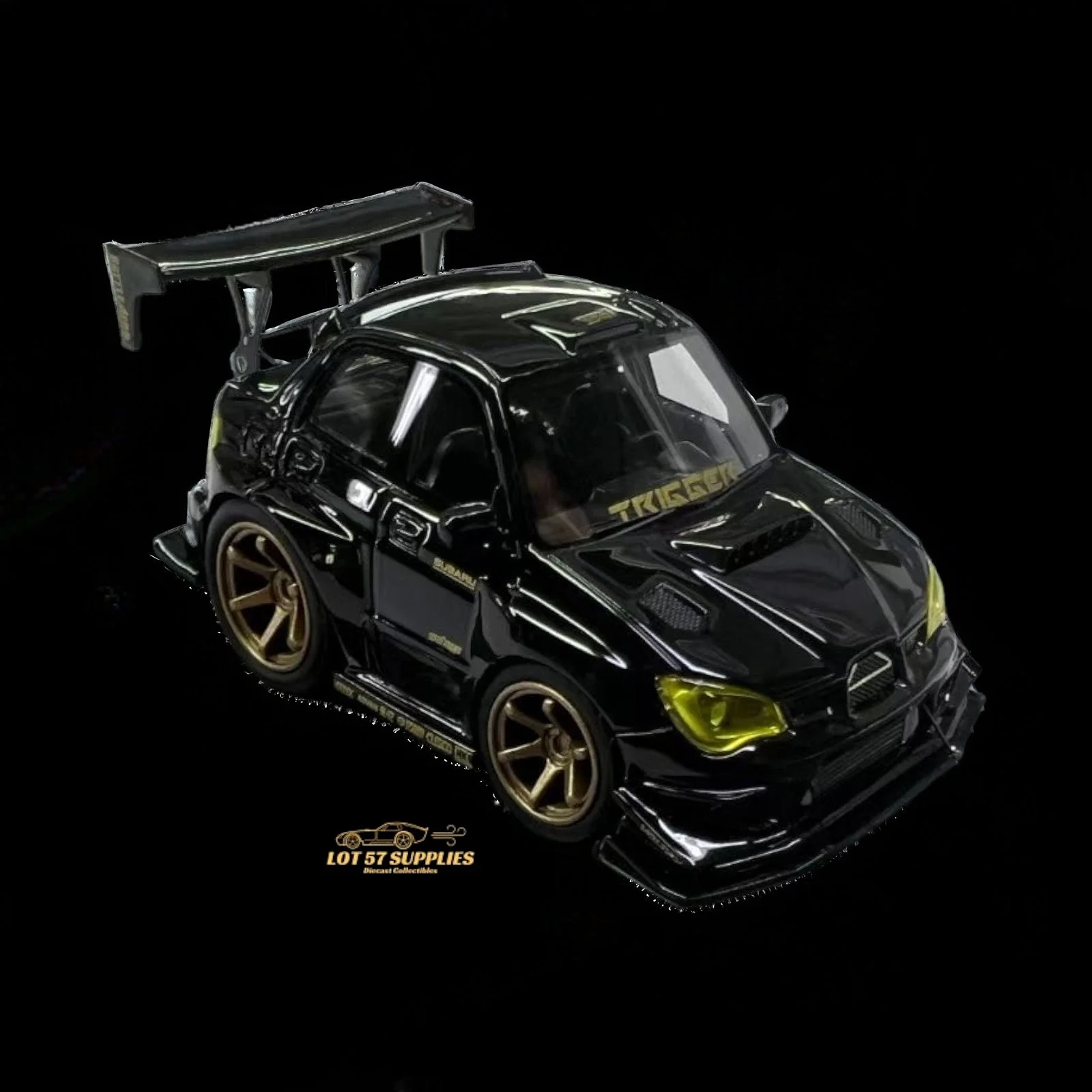 YM Model Subaru Impreza WRX STI Voltex Black Gold 1:64 - Image 4
