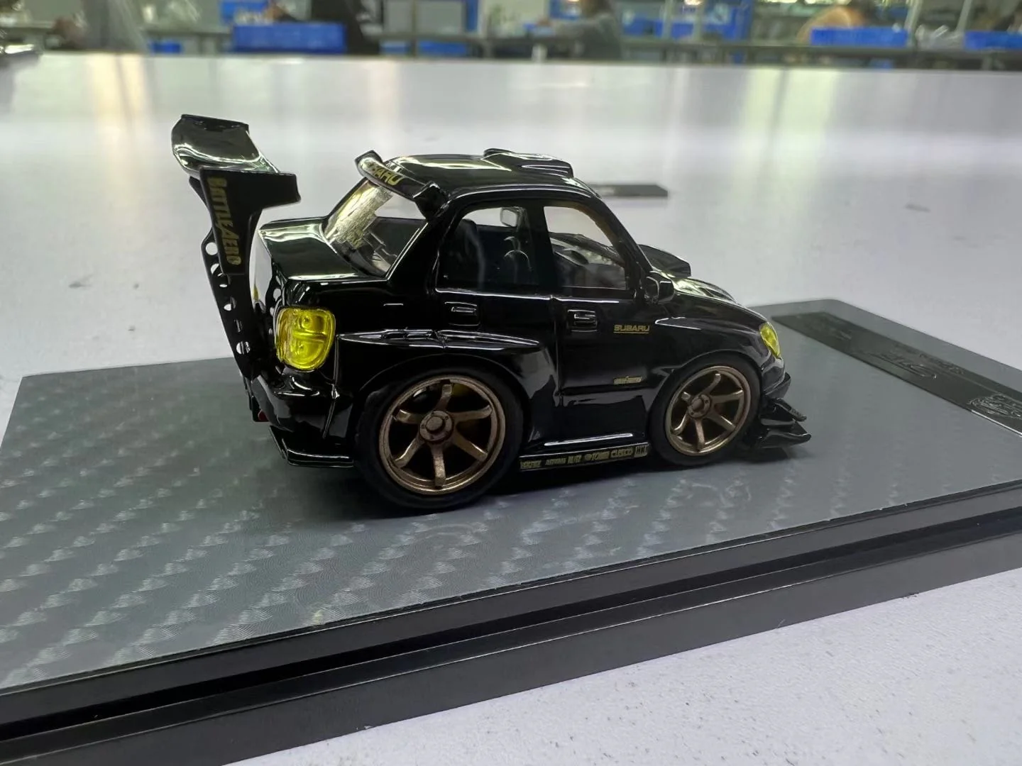 YM Model Subaru Impreza WRX STI Voltex Black Gold 1:64 - Image 6