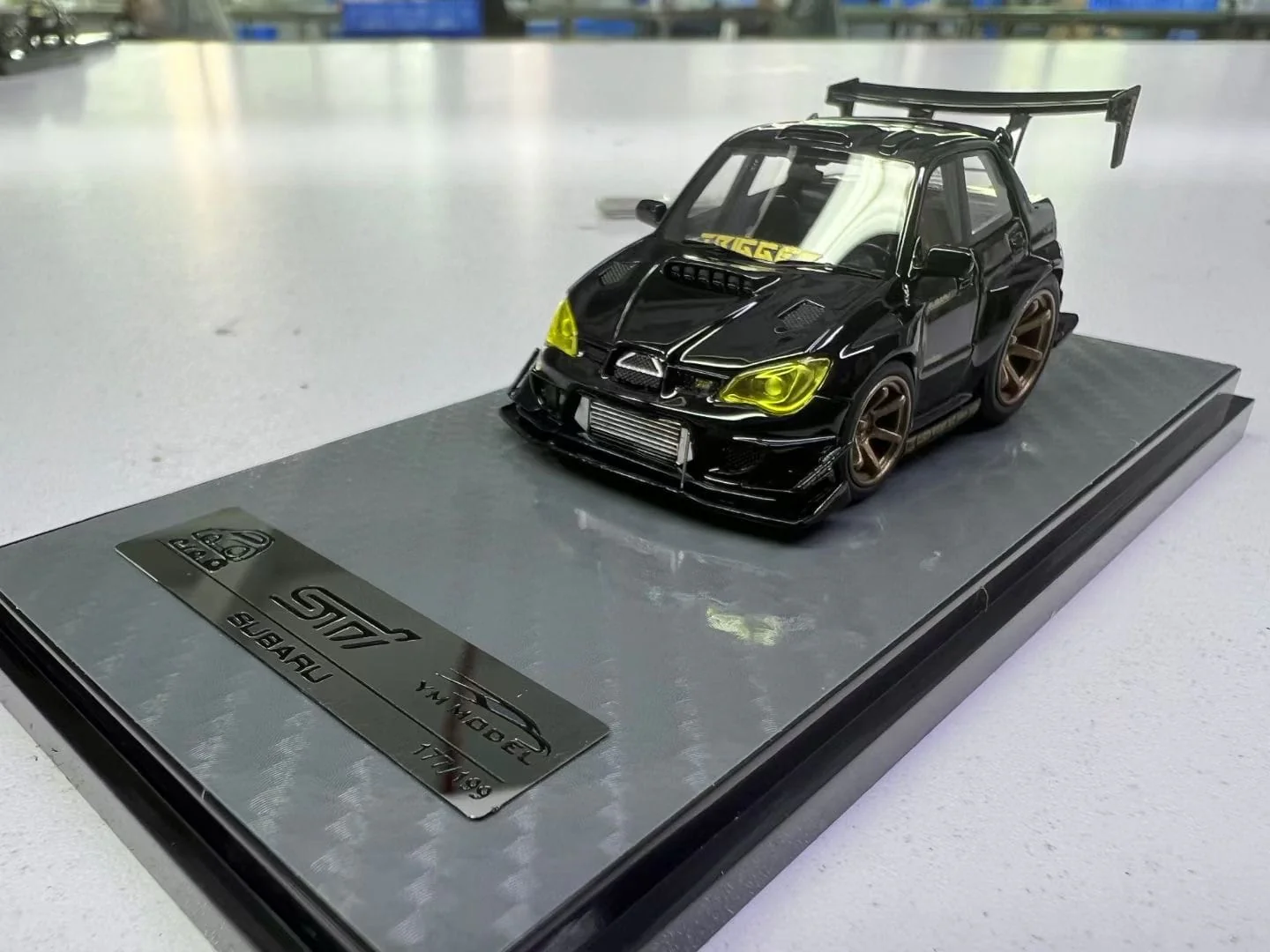 YM Model Subaru Impreza WRX STI Voltex Black Gold 1:64 - Image 7