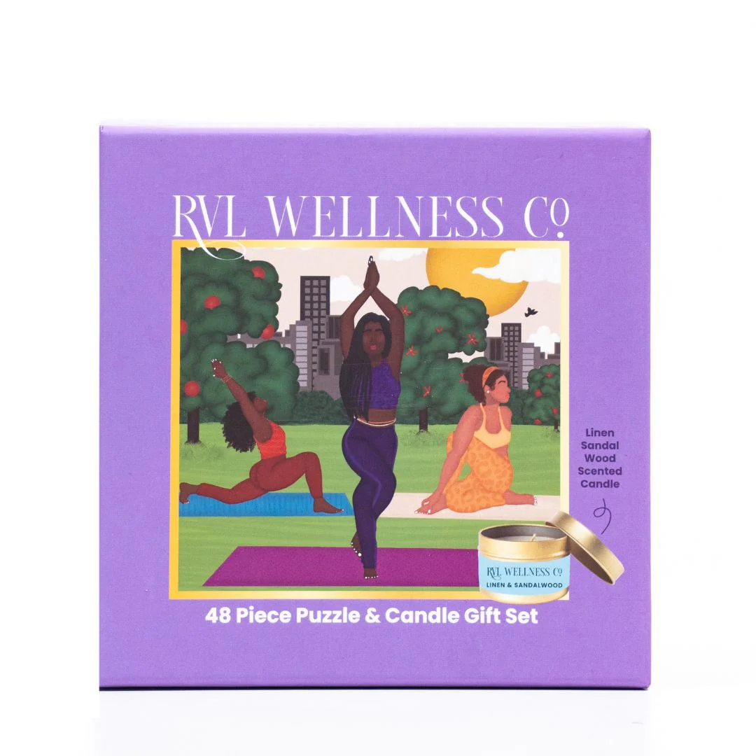 Yoga In The Park | 48 Piece Puzzle & Candle Gift Set - Image 2
