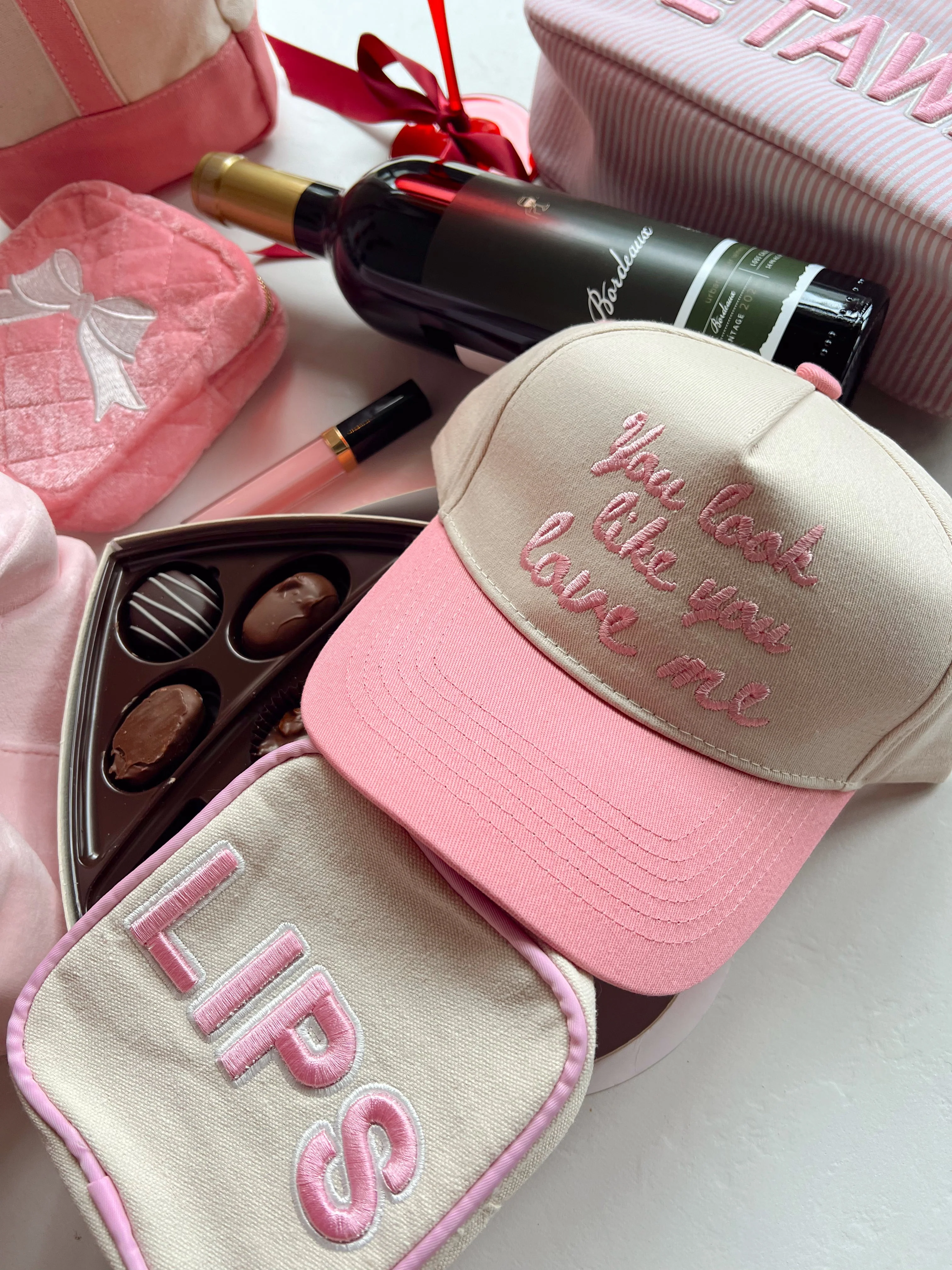 You Look Like You Love Me - Pink Vintage Trucker Hat - Image 3