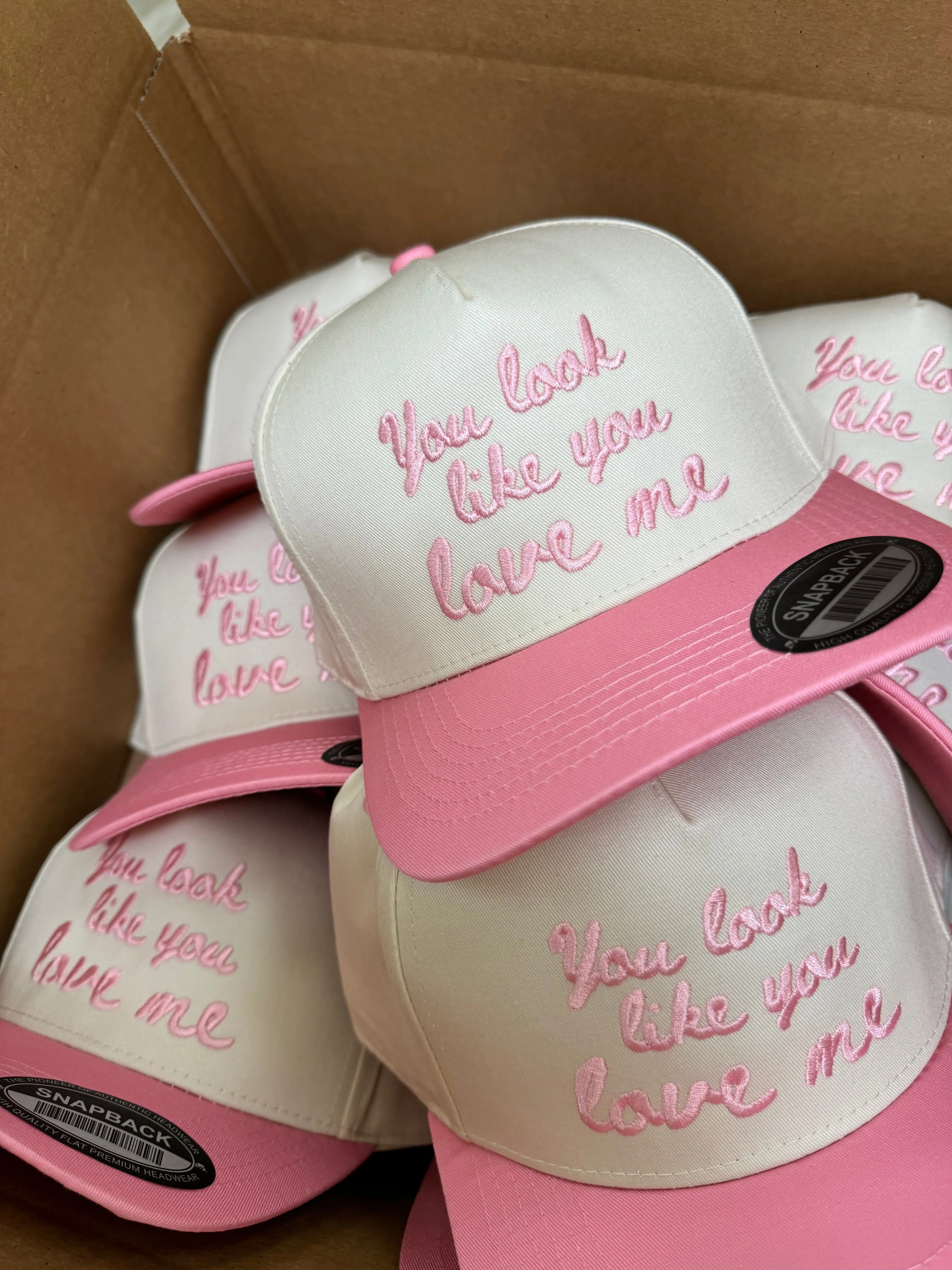 You Look Like You Love Me - Pink Vintage Trucker Hat - Image 7