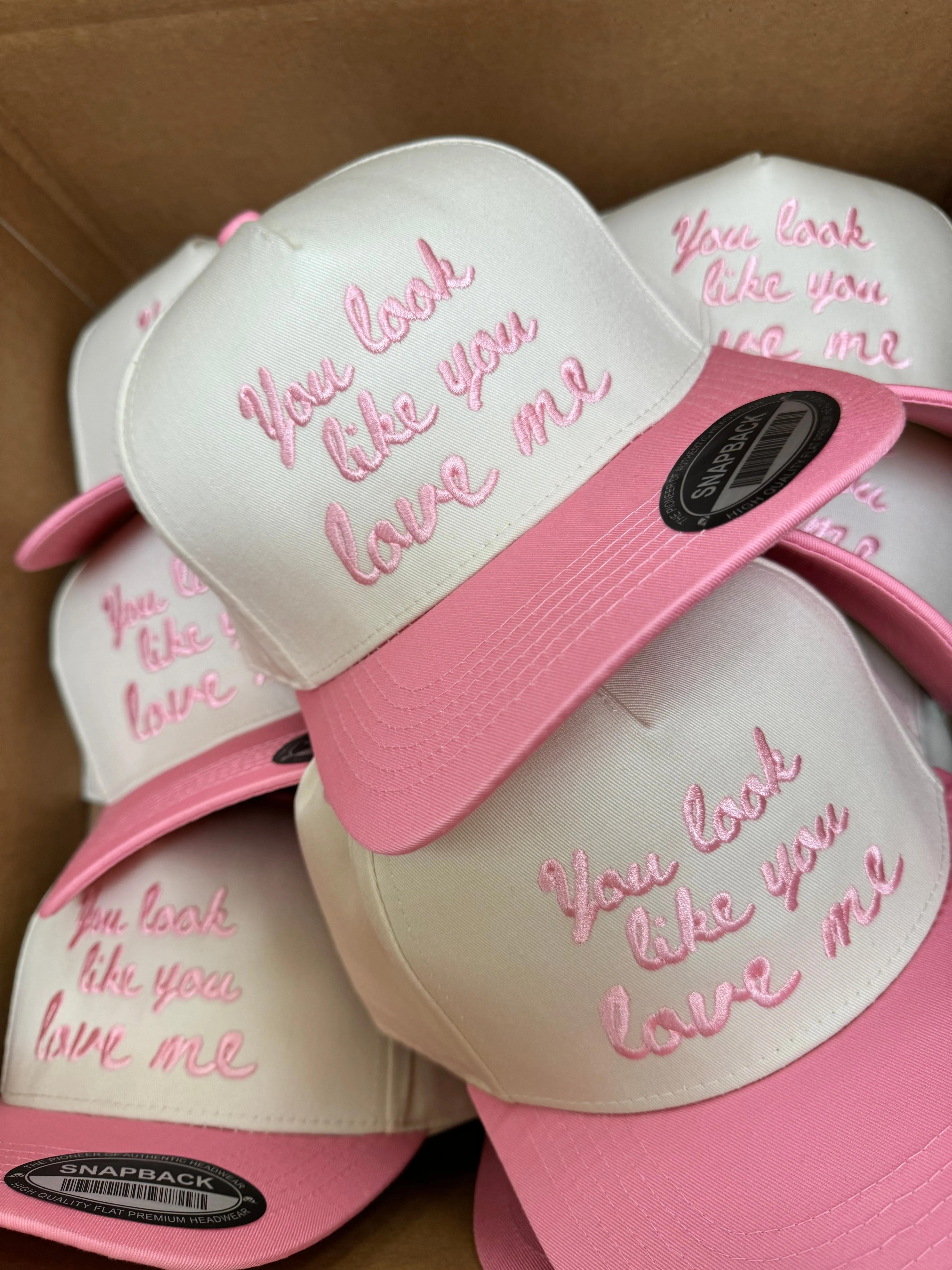 You Look Like You Love Me - Pink Vintage Trucker Hat - Image 8