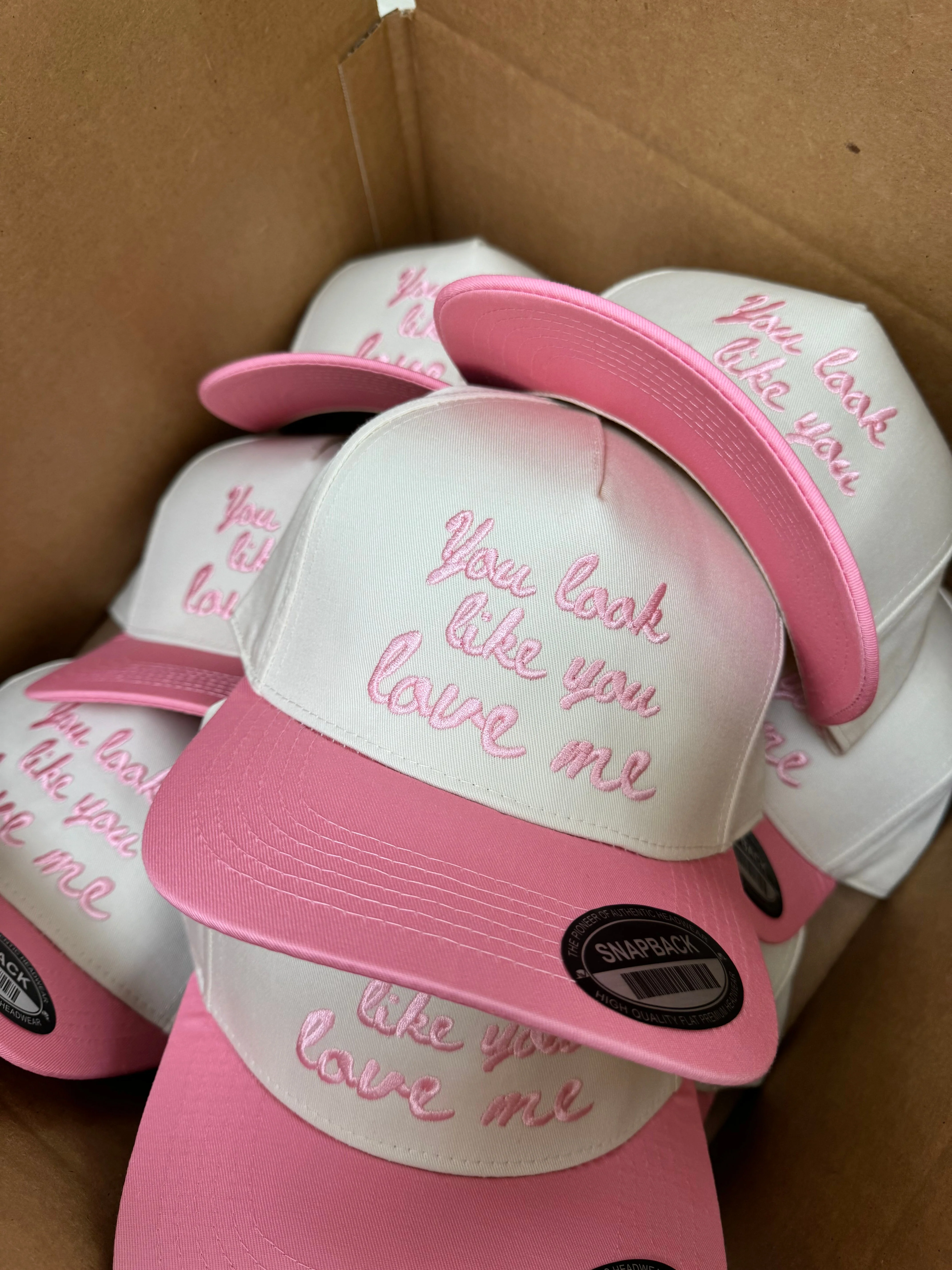 You Look Like You Love Me - Pink Vintage Trucker Hat - Image 9