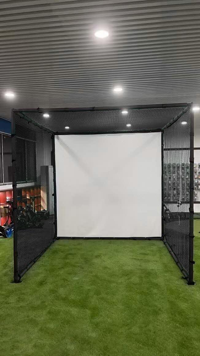YUNIC Golf Driving Cage with Metal Frame and Simulator Impact Screen - Image 5