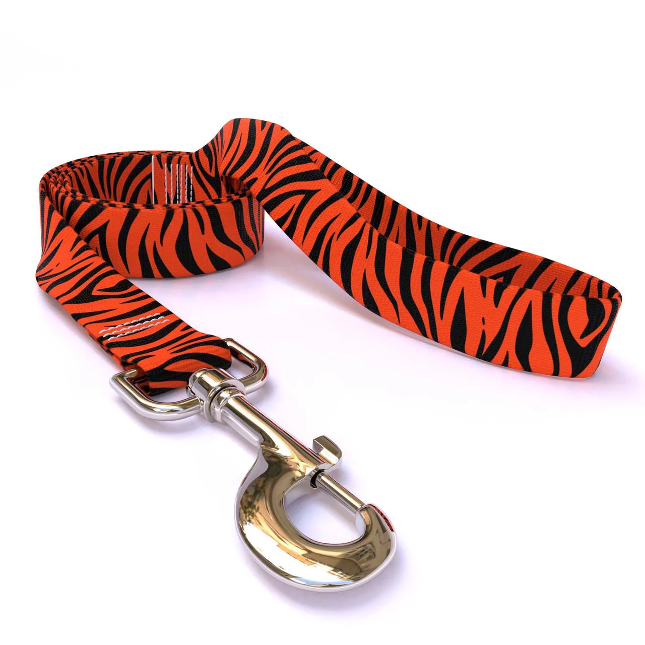 Zebra Print Rust Dog Leash - Image 2