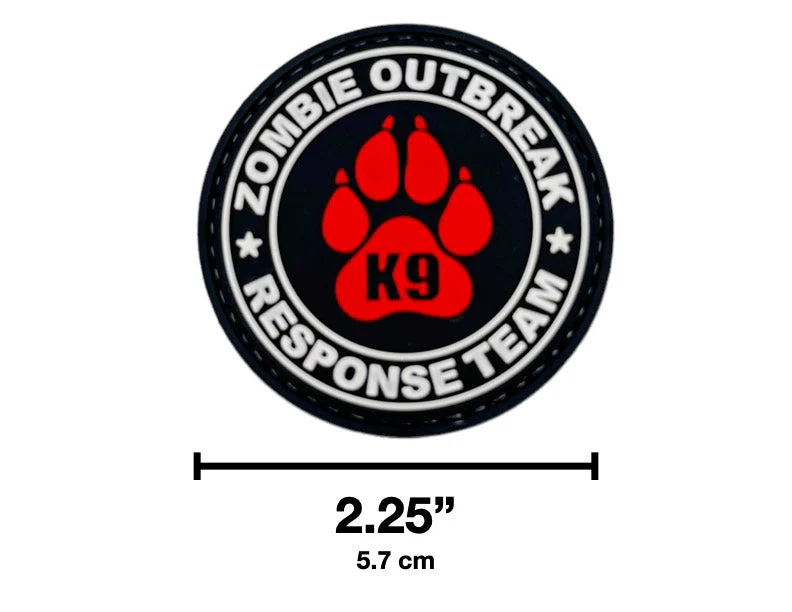 ZOMBIE OUTBREAK Red PVC Morale Patch - Image 2