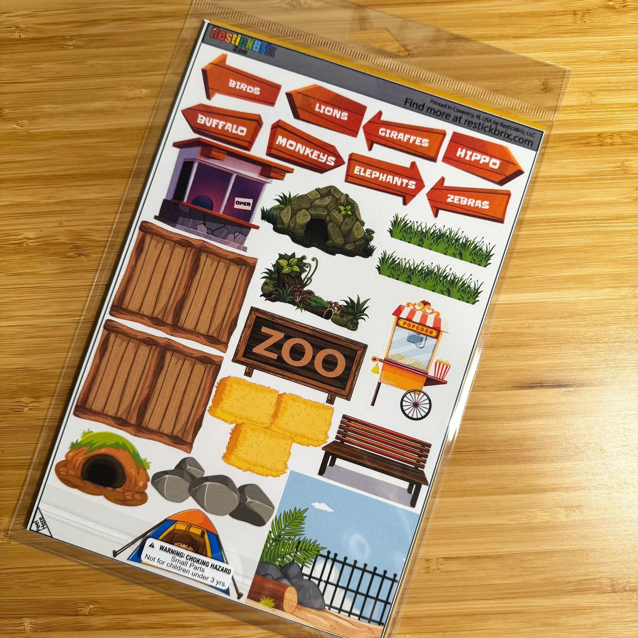 Zoo: Reusable Decals for Customizing Magnetic Tiles, Plastic Bricks, and more - Image 3