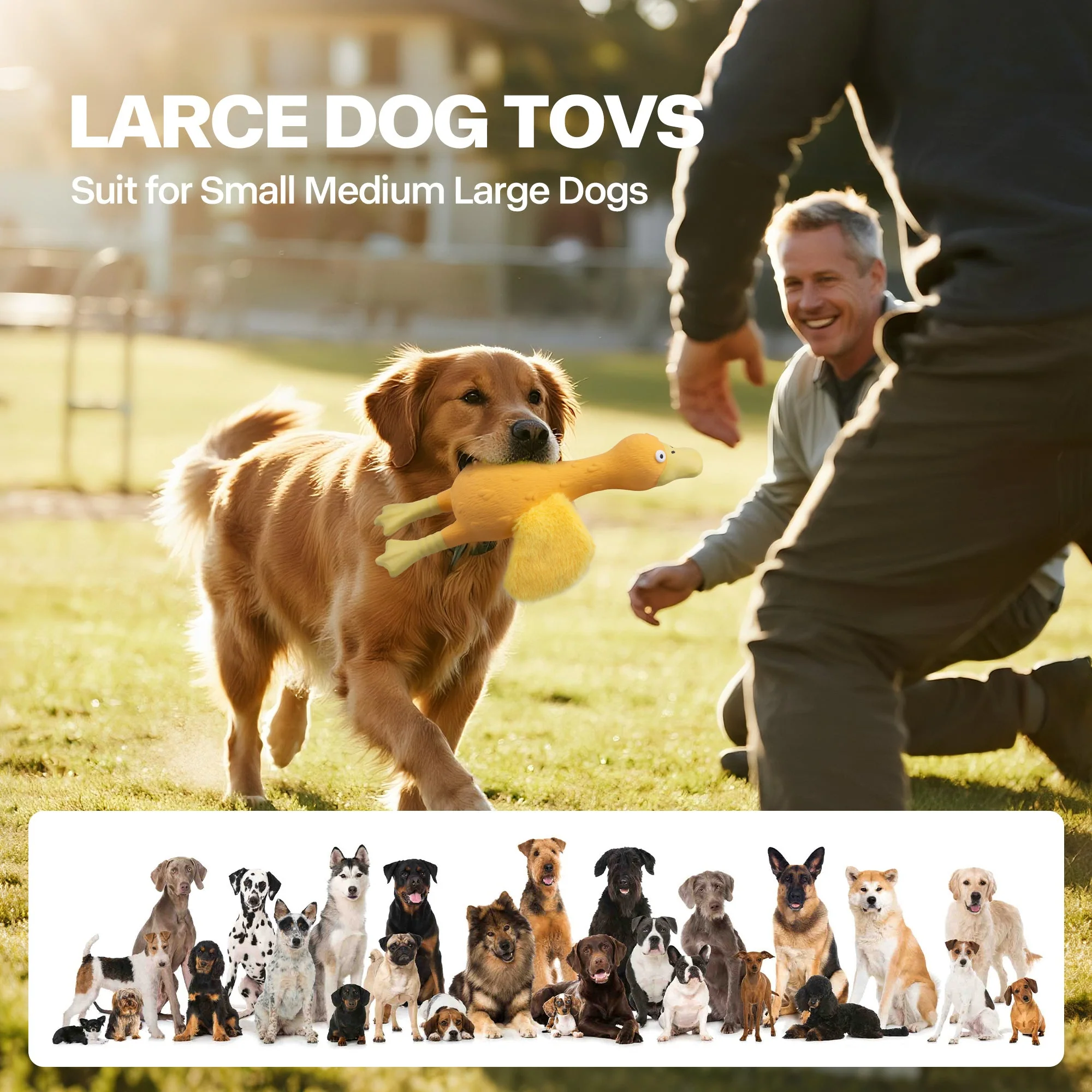 ZooTex - Squeaky Latex Dog Toys - Soft Wing Duck - Image 5