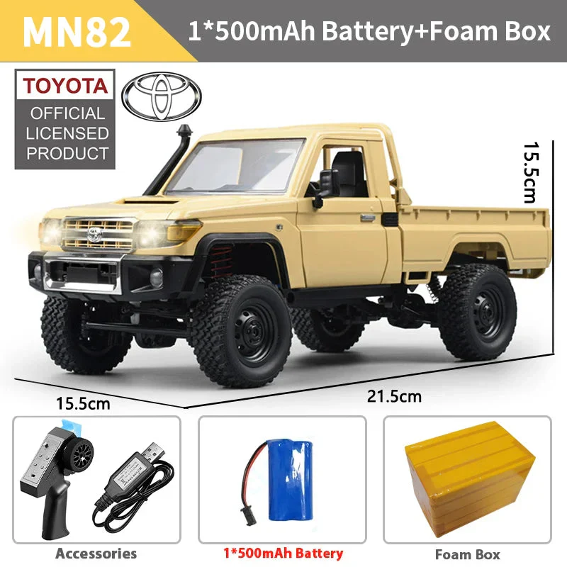 ZWN 1:12 Full Scale RC CAR MN82 Upgraded MN82 PRO Controllable Headlights 2.4G 4WD Off-Road Car Pick Up Truck Toy for Kids Gifts - Image 8